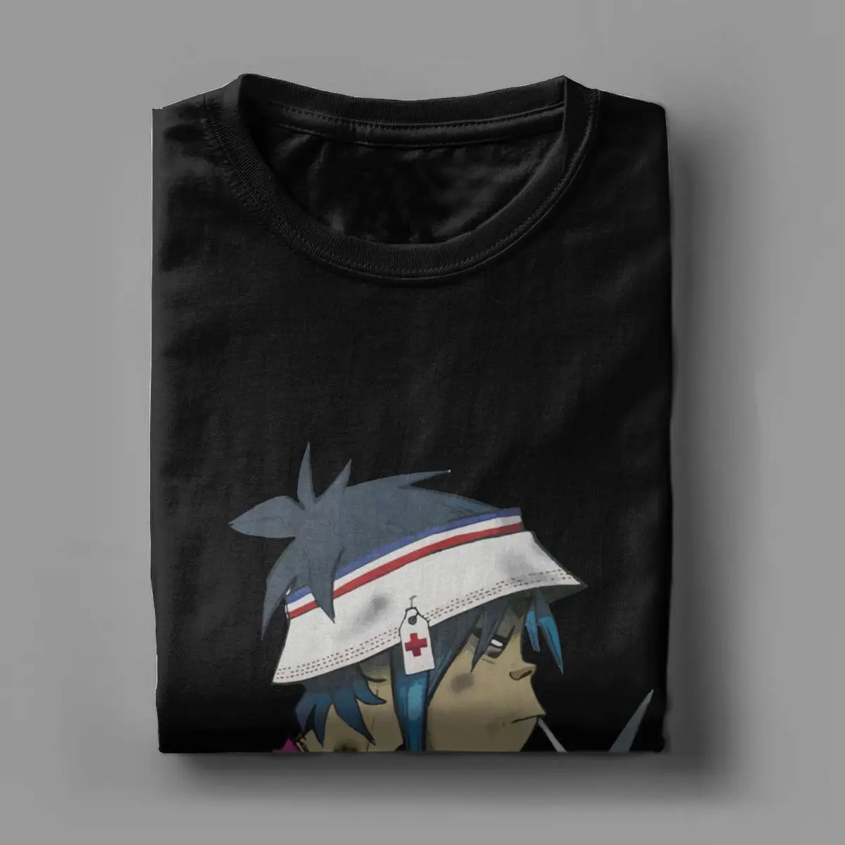 Music Band Gorillaz Smoking T Shirts Men Pure Cotton Funny T-Shirts Crewneck Tees Short Sleeve Clothing Party