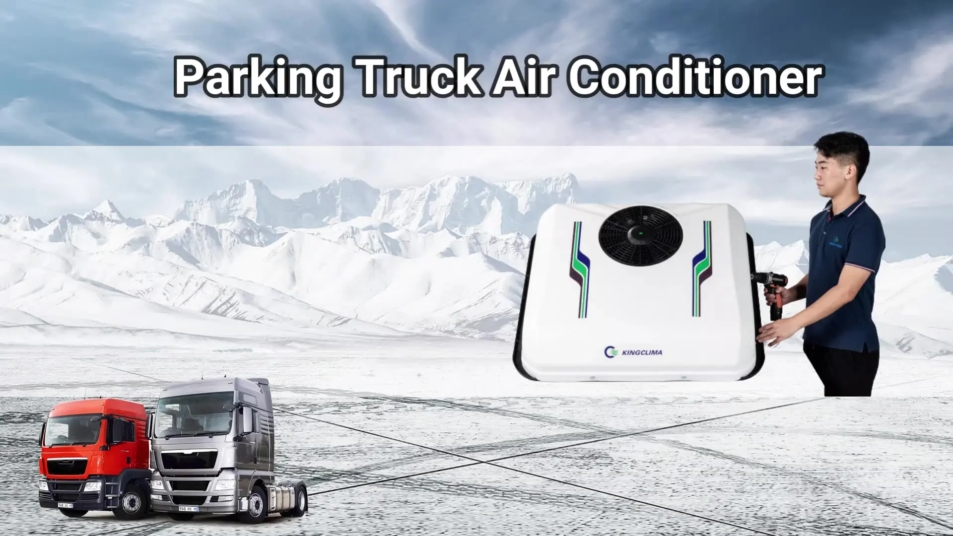 Roof top 12v 24 volt semi truck air conditioner for truck cabin rv trucks