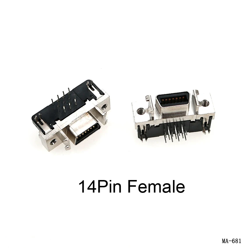 SCSI Connector MDR 14 20 26 36 50 Pin Male Plug for Panasonic Yaskawa Mitsubishi Delta Servo Motor Drive IO Control Connector