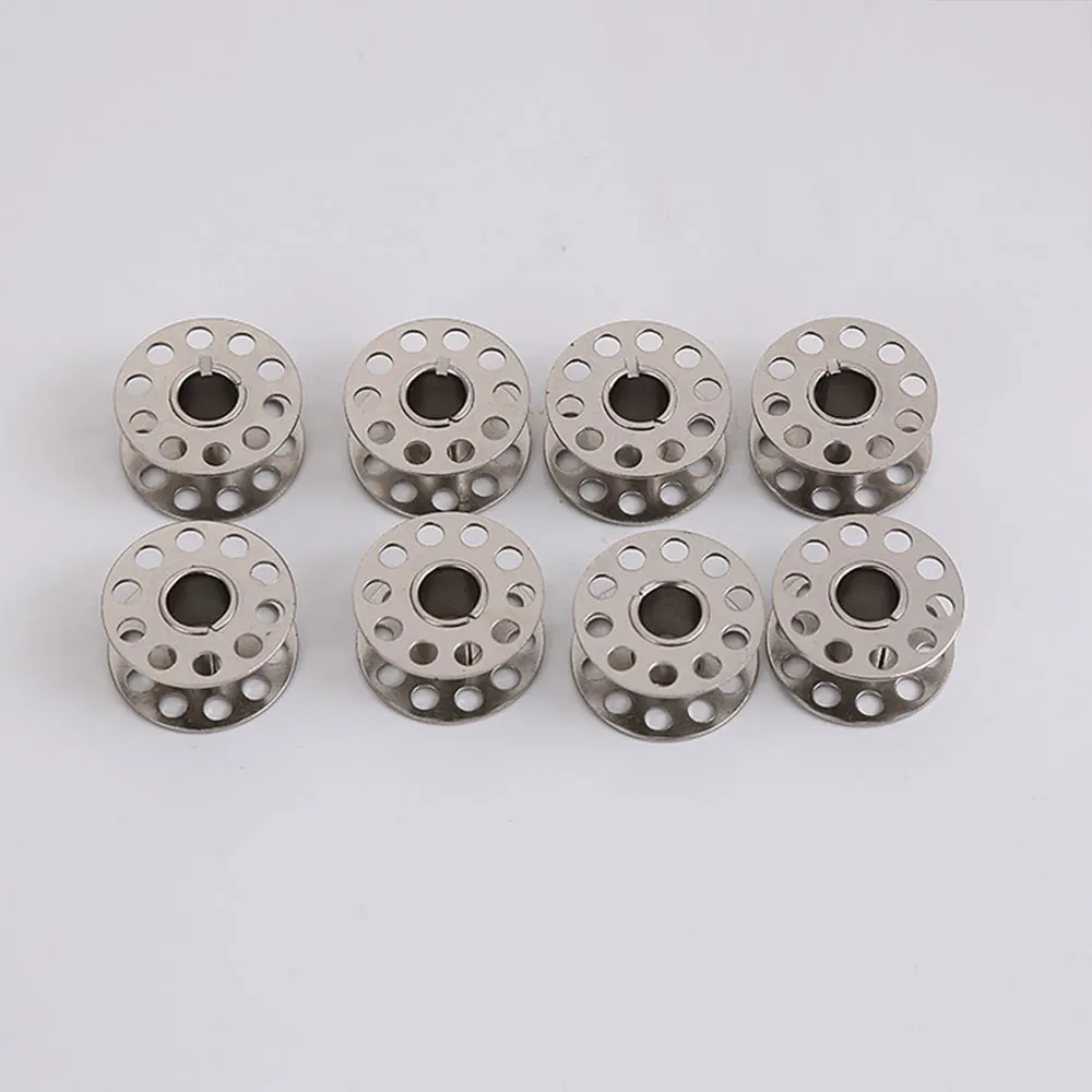 100pcs/lot 2x1cm Sewing Machine Bobbins Spools Metal Bobbin Craft Home Sewing Accessories Tools Drop Ship