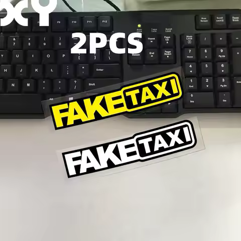 2Pcs FAKE TAXI Car Stickers Reflective Sticker Funny Window Vinyl Decals for Automobile Self Adhesive