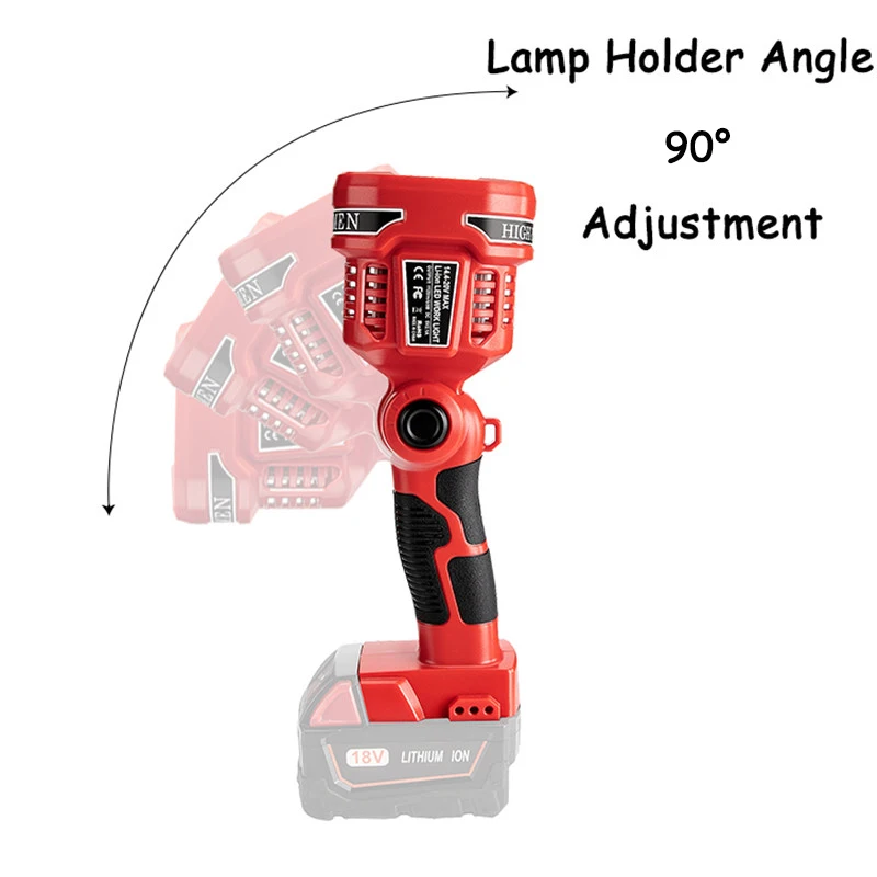 3W 12W 18V สำหรับ milwaukee M & 18แบตเตอรี่ลิเธียม (ไม่มีแบตเตอรี่ไม่มีที่ชาร์จ) โคมไฟ LED ไฟฉาย USB กลางแจ้งเครื่องมือทำงานไฟ