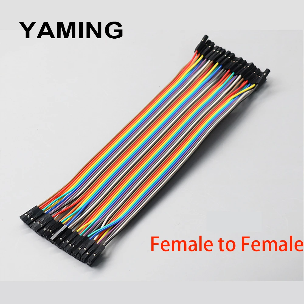 20cm 40P Wire Connector Electric Bread Line General Use Row Colorful Male Female Wiring Easy Connection For Testing Experiment