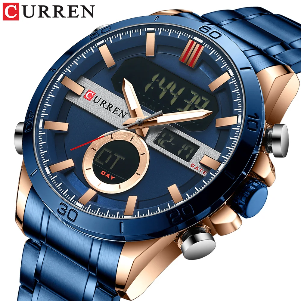 

Curren Men's Quartz Wristwatch Clock Men Sports Electronic Watch Male Luxury Calendar Chronograph Watches Gifts For Mens