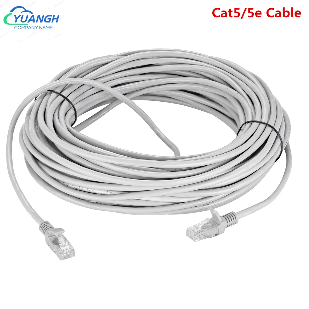 Ethernet Network Cable Cat5/5e Internet Patch Outdoor LAN Wires RJ45 Extender Cable For IP Camera Computer And Router