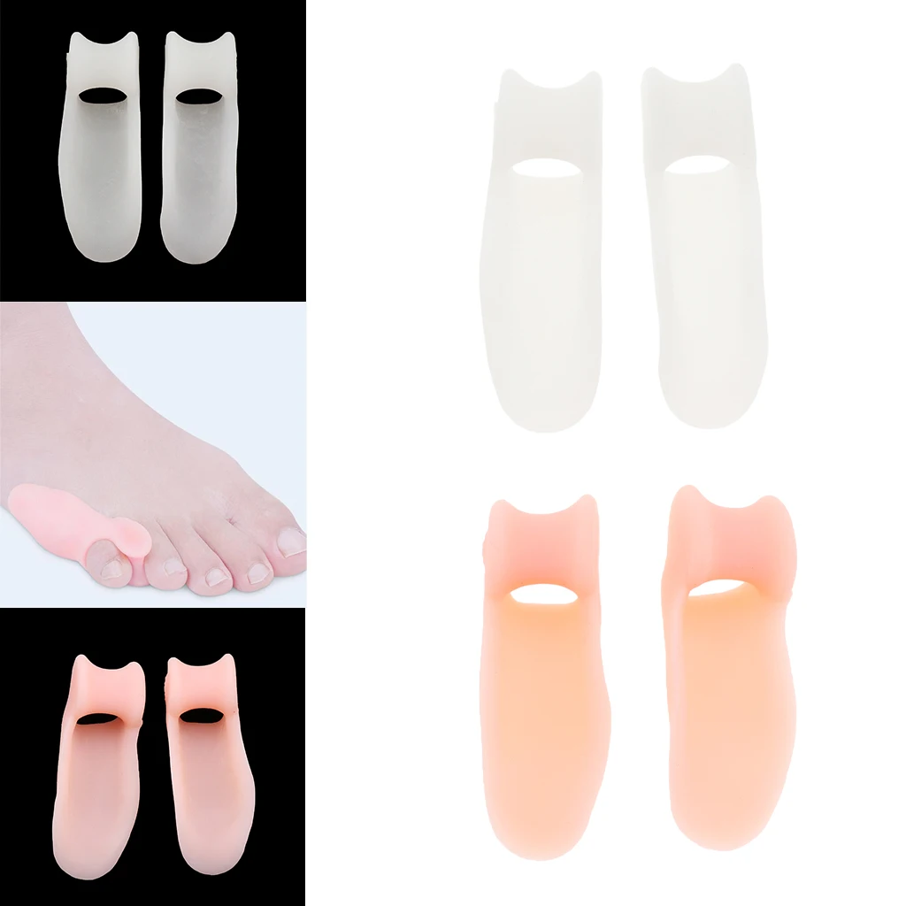 1 Pair Adults Bunionette Tailors Toe Relief Little Toe Bunion Support Cushion Pain Toe Separators Protective Gel Straighteners