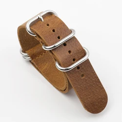 Onthelevel Genuine Leather Long Watchband Leather Strap 20mm 22mm Watch Strap Brown Wristband Accessories #C