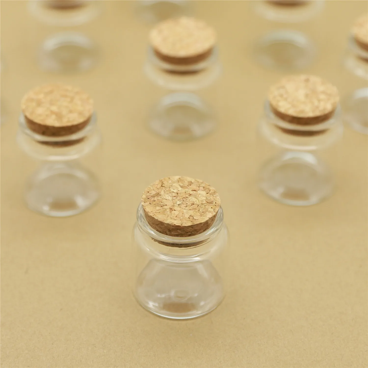 12pcs/Lot 33*47*50mm 50ml Glass Bottles With Cork Spicy Storage Glass Jars Containers Glass Spice Vials Craft DIY Small Jars