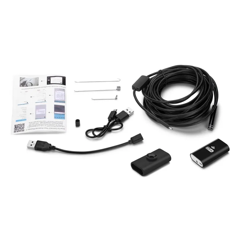 720P HD Endoscope Camera WIFI 2M/5M For IOS Android Waterproof video photo recorder for Engine Borescope Pipe 8mm with 8 LEDs