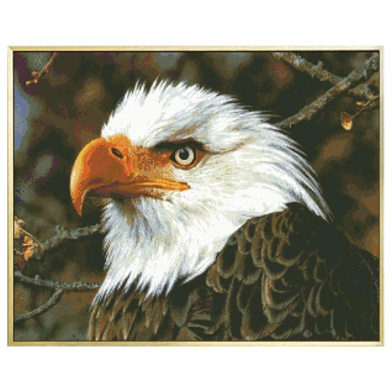 

Eagle Animal Patterns Cross Stitch Kits Printed Canvas Embroidery Needlework Sets 11CT 14CT DIY Handmade Crafts Home Decorations