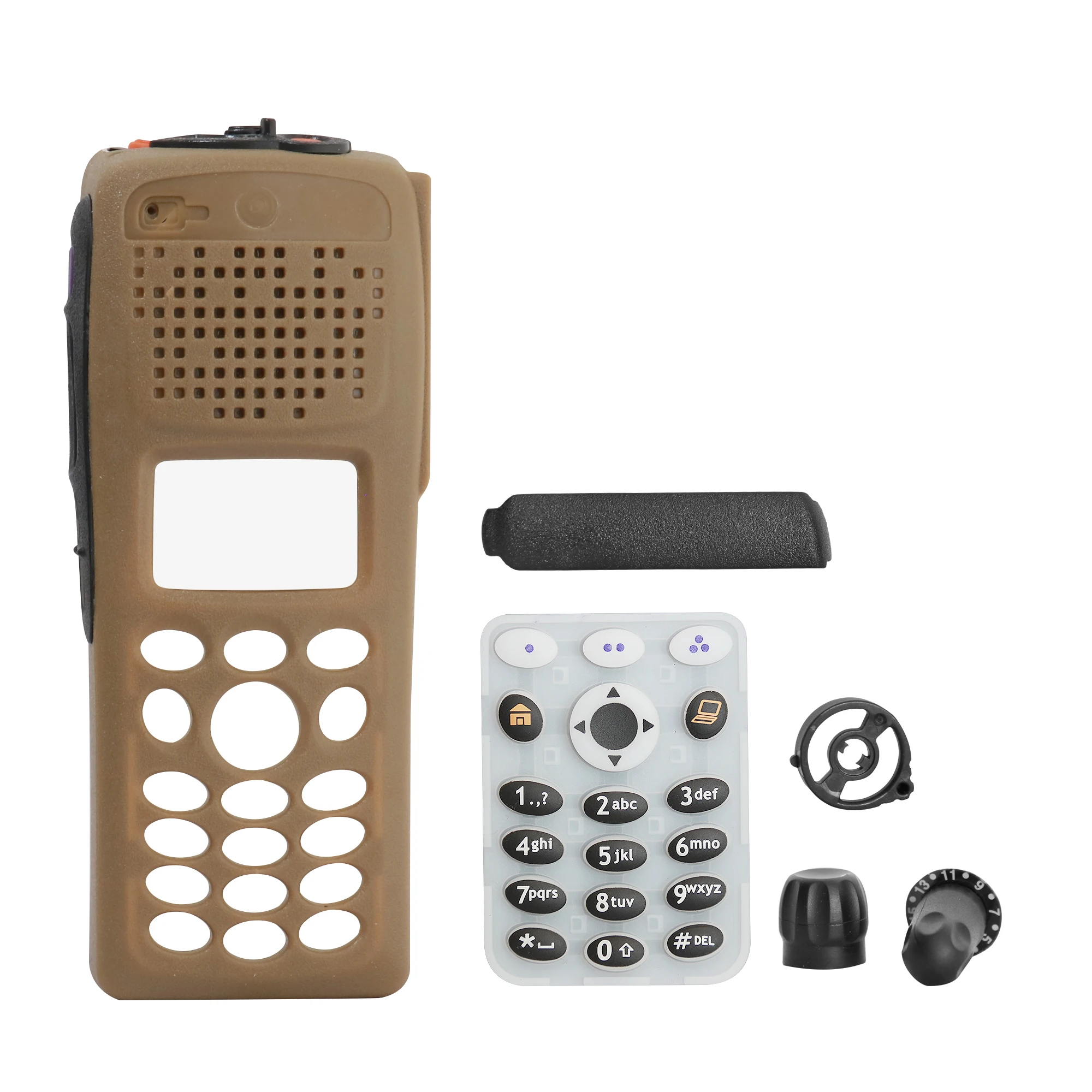 VBLL PMLN4794 Brown Walkie-talkies Repair Front Kit Case Housing Cover for XTS2500 M3 Model 3 Two Way Radio