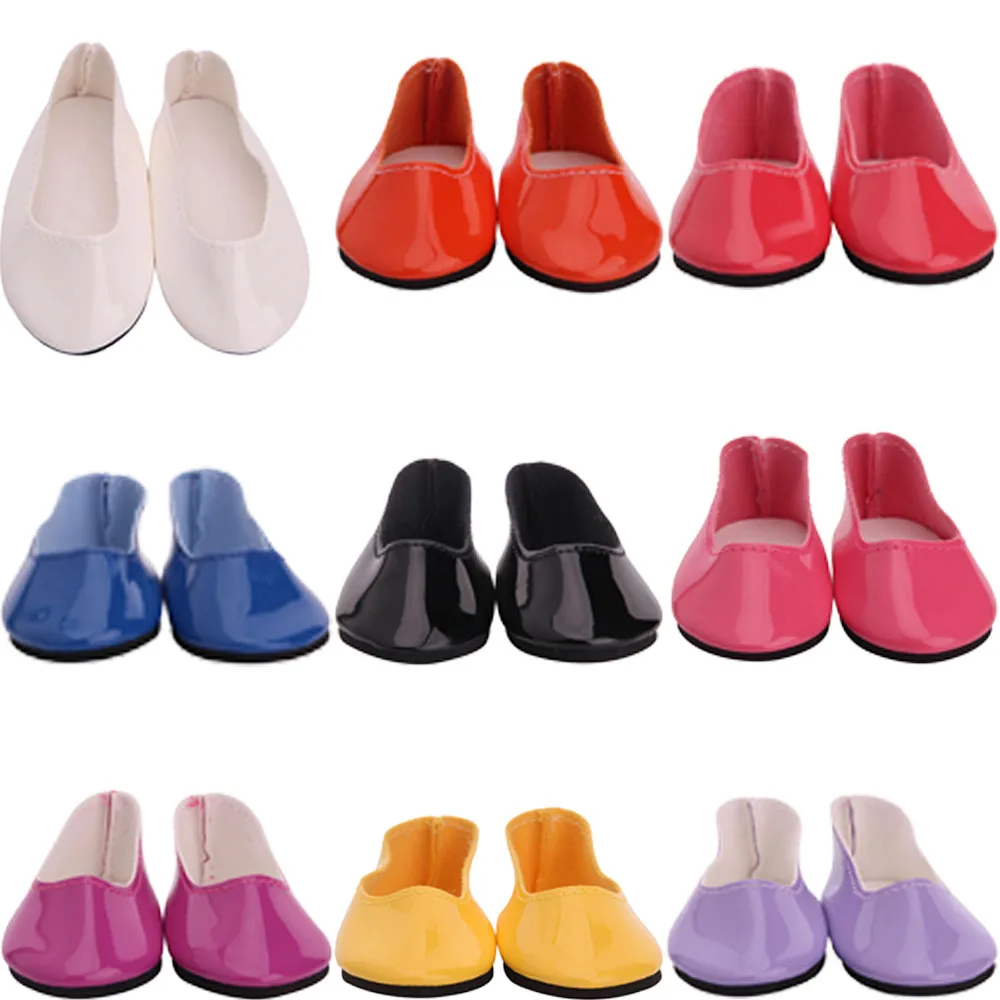 7 Cm Doll Shoes Flat shoes For 18 Inch Dolls & 43 Cm New Born Baby & Our Generation Girl's  Birthday Toy Gifts