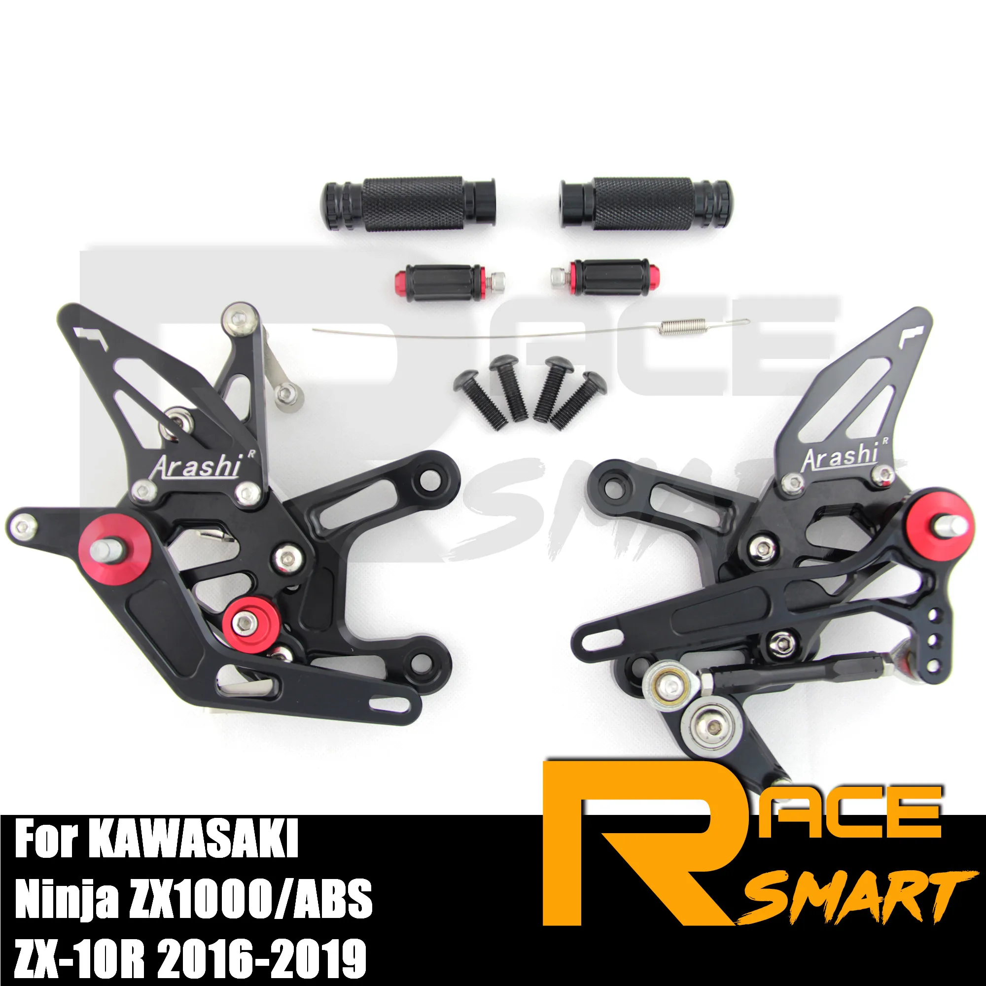 

Rearsets Footrests Footpegs For KAWSAKI Ninja ZX-10R ZX1000 ABS 2016-2020 Motorcycle CNC Adjustable Foot Pegs ZX10R ZX-1000 2017