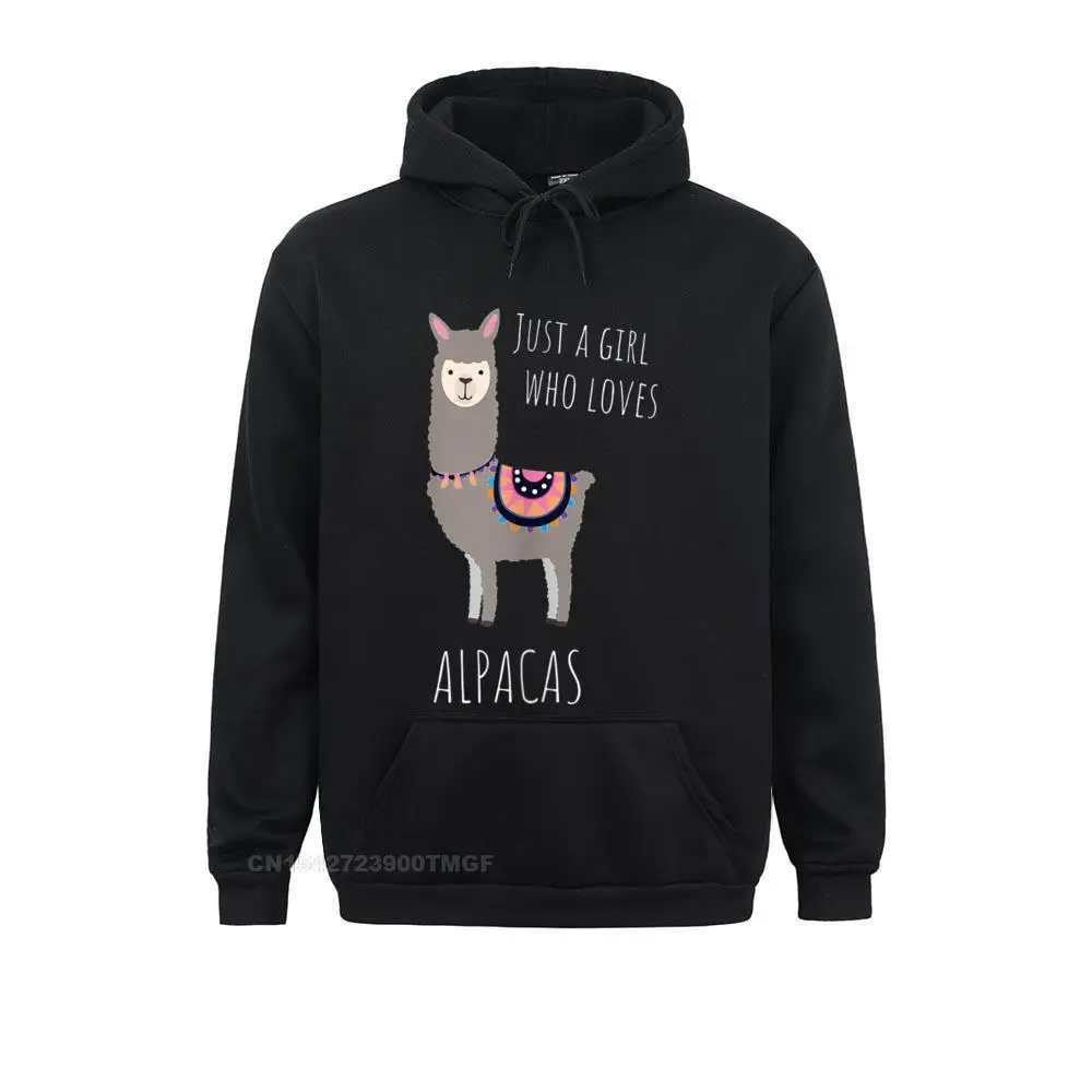 

Unique Alpaca Design Funny Just A Girl Who Loves Alpacas T-Shirt Sweatshirts For Men Family Summer Long Sleeve Sweatshirts Hoods