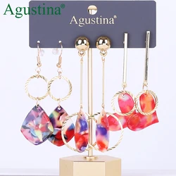 Agustina Set earrings fashion jewelry long earrings women drop earrings Set geometry Acrylic earring boho earings cute wholesale