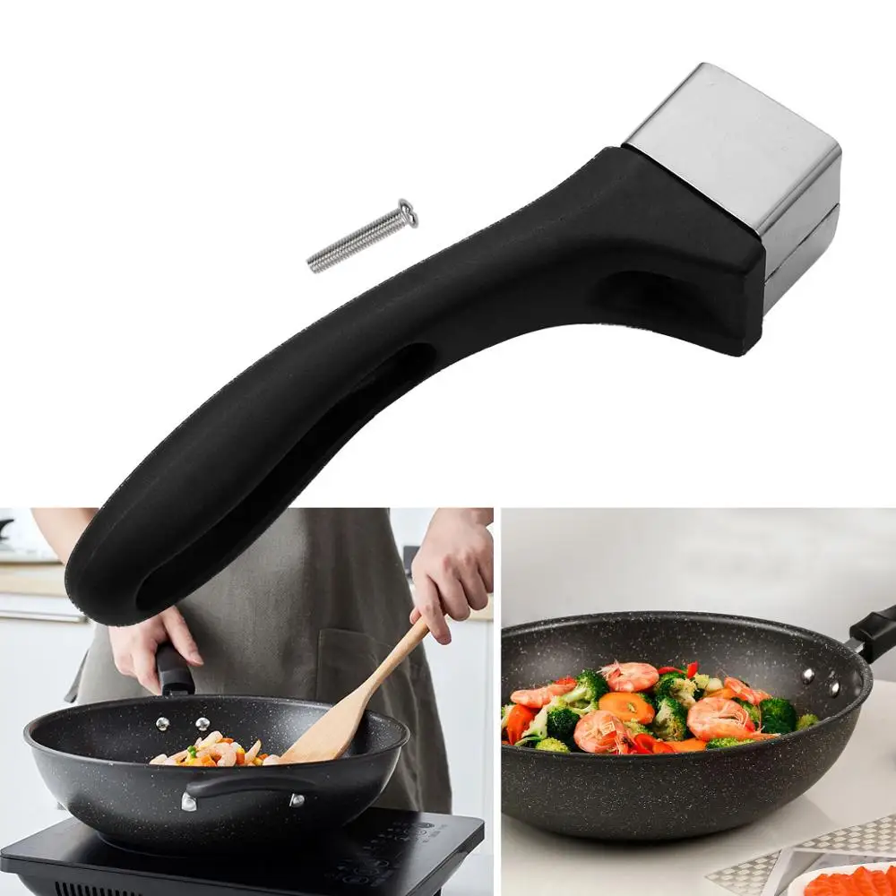 

Universal Pot Handles Removable Scaldproof Bakelite Long Handle Grip Replacement for Pans Durable Kitchen Cookware Accessories