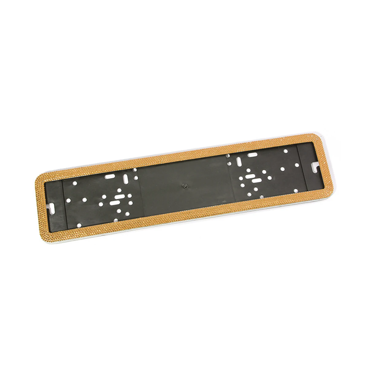 1 set Russian Car License Plate Frame  Stainless Steel Crystal Diamonds European German Number License Plate Frame Holder