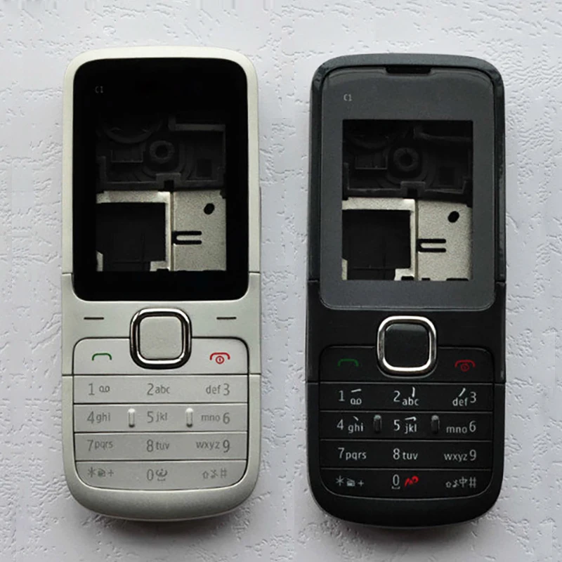 New Full Hosing For Nokia C1-01 Back Cover+Middle Frame+Front Frame+Keypad With Logo