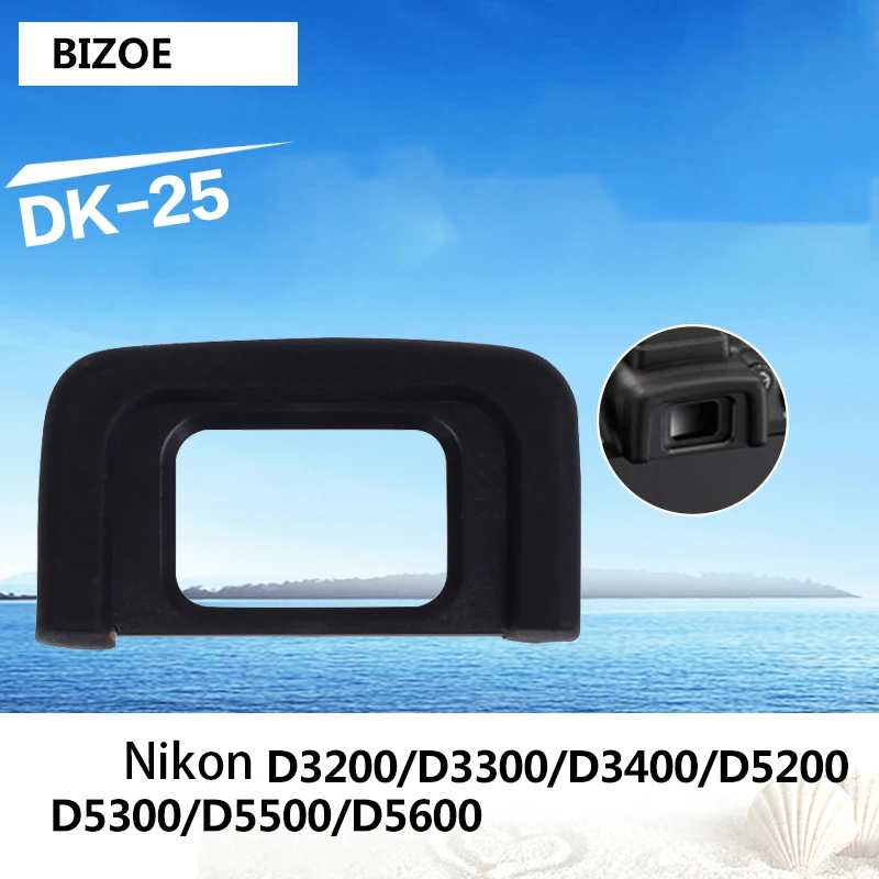 BIZOE DK-25 Camera Rubber Black Eyecup Viewfinder Eyepiece  for Nikon D3200 D3300 D3400 D5100 D5200 D5300 D5500 D5600 SLR