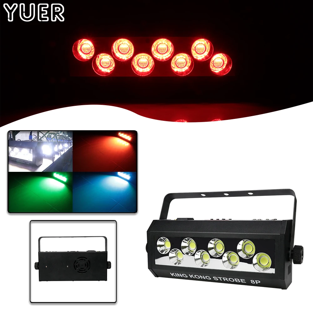 NEW 8X30W LED RGBW Strobe Dyeing Marquee Effect Light DMX512 Music Contrl DJ Disco Stage Prom Bar Family Party Light Shows Club