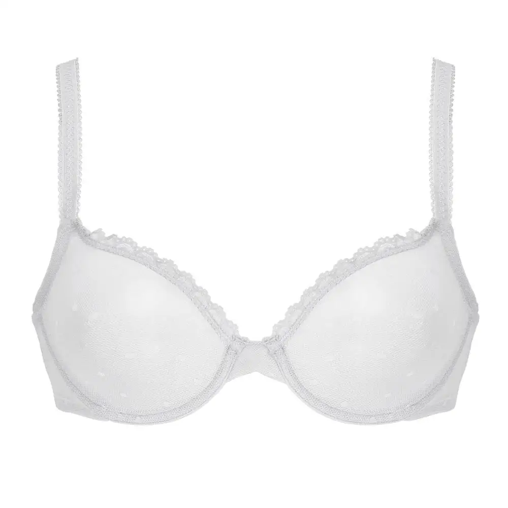 YBCG White Lace Lingerie Unlined See Through Bras for Women Mesh Hollow Underwire Brassiere Without Padded Women Bra Plus Size