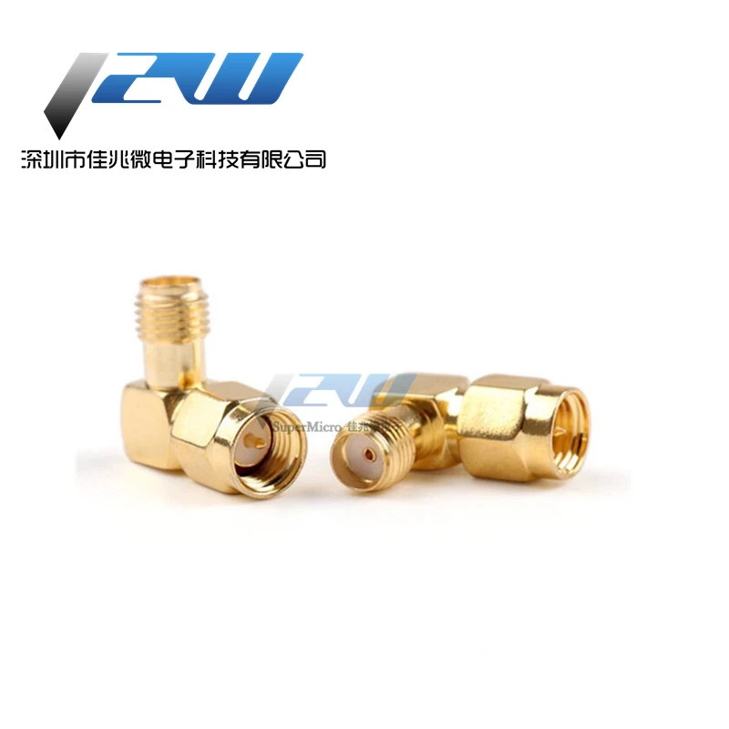 SMA to SMA Connector 90 Degree Right Angle SMA Male to Female Adapter Screw the Needle to SMA Male to Female