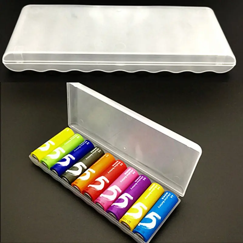 1PCS Portable Battery Case For 10pcs AA Batteries Battery Case Cover Holder Storage Box