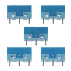 5Pcs Original HUANO White Dot Blue Shell 0.74N Mouse Micro Switch Silver Alloy Contacts 20 Millions Lifetime