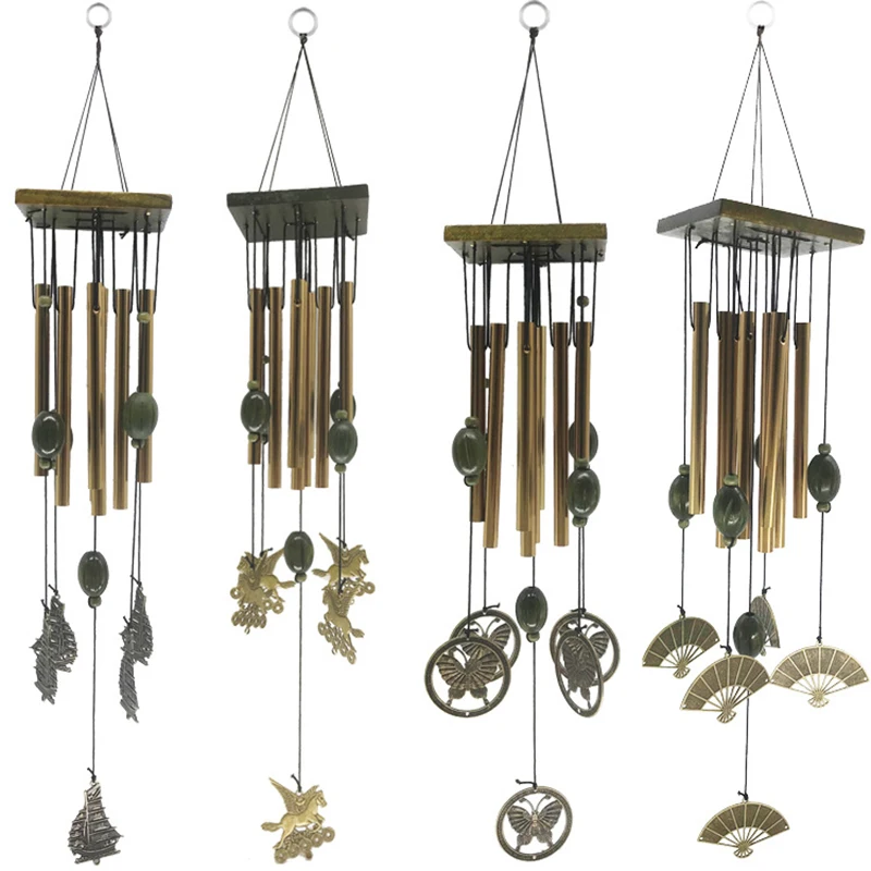 

Fashion Wind Chimes Outdoor Garden Porch Balcony Home Decoration Wind Bells Ornament Creative Eight-pipe Wind Chimes Room Decor