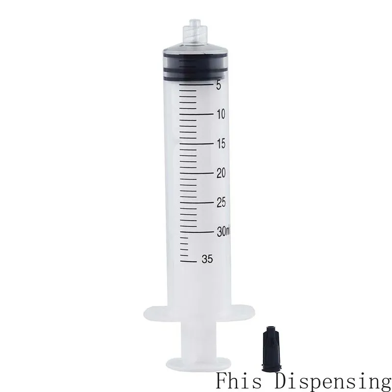 

30cc Dispensing Syringe Applicator for Precisely Dispensing Pastes with Tip Cap Sealants and Epoxies with Tip Cap Pack of 50