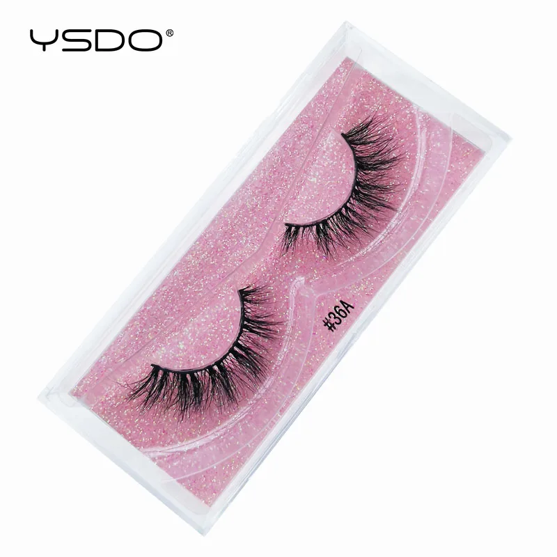 YSDO Eyelashes 3D Mink Lashes Cilios Hand Made Mink Eyelashes Makeup Strip Eyelashes Dramatic False Eyelashes Natural Lashes 36A