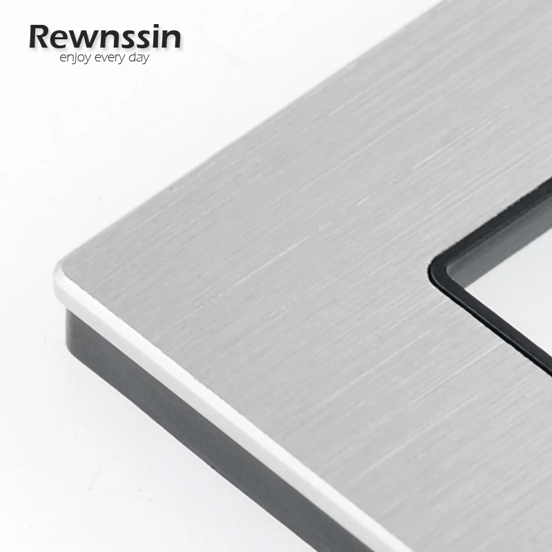 Push Key Switches,Screwless Rocker ON/OFF,1-4 Gang 1/2 Way Lamp Power Control Switch,Metal Panel 86 Type 16A Wall Light Switches