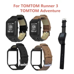 20mm Watch Band Leather Wristband Strap For TomTom Adventurer/Golfer 2/Runner 2 3/Spark Replacement Bracelet Strap Accessories