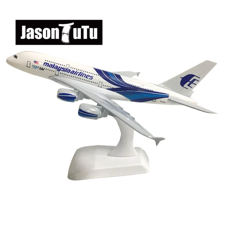 

JASON TUTU 20cm Malaysia Airlines Airbus A380 Airplane Model Plane Model Aircraft Diecast Metal 1/300 Scale Planes Drop shipping