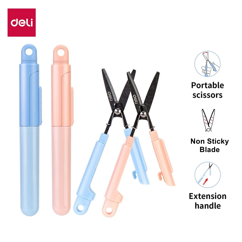 

DELI Portable Scissors Mini Foldable Sicssor Easy Box Opener Paper Cutter Cutting Toos