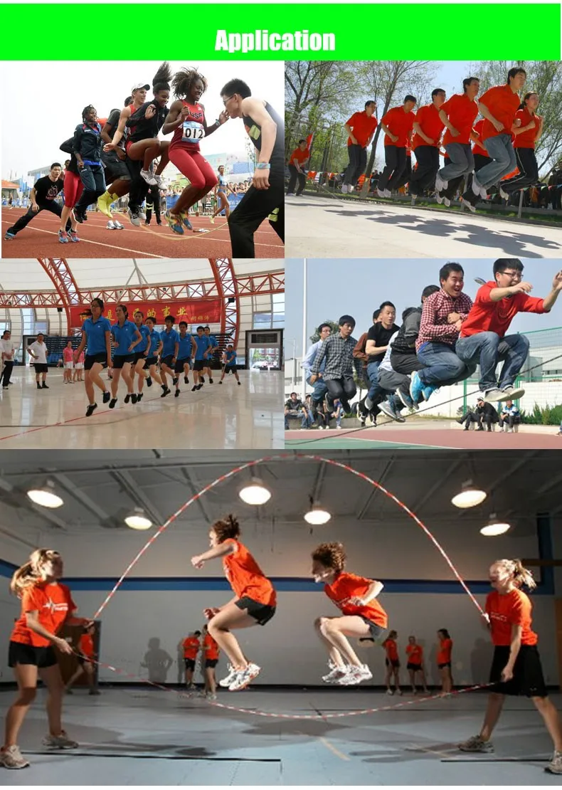 NEVERTOOLATE 30ft 16.5ft  7m 5m 3.6m group team long jump skip rope school kids pvc beaded beads beading