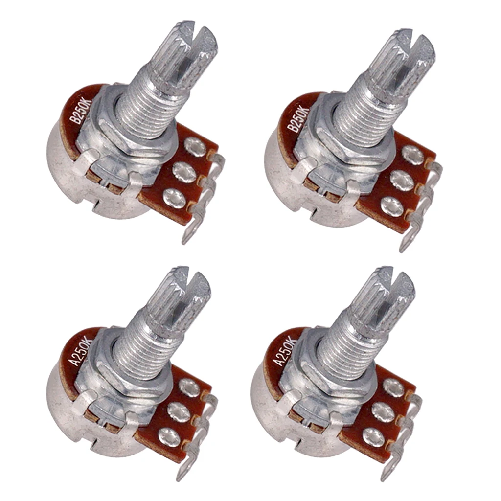 250K, Guitar Bass Long Split Shaft Potentiometer for Volume or Tone