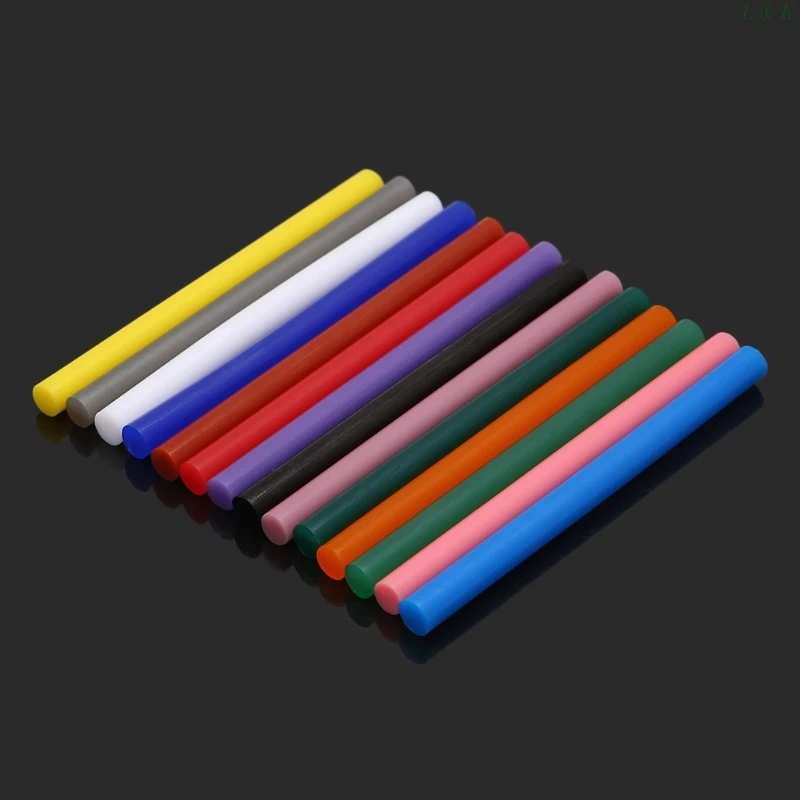 5pcs Hot Melt Glue Stick Colorato 7x100mm Adesivo Per Il FAI DA TE Giocattolo Del Mestiere Strumento di Riparazione L29K