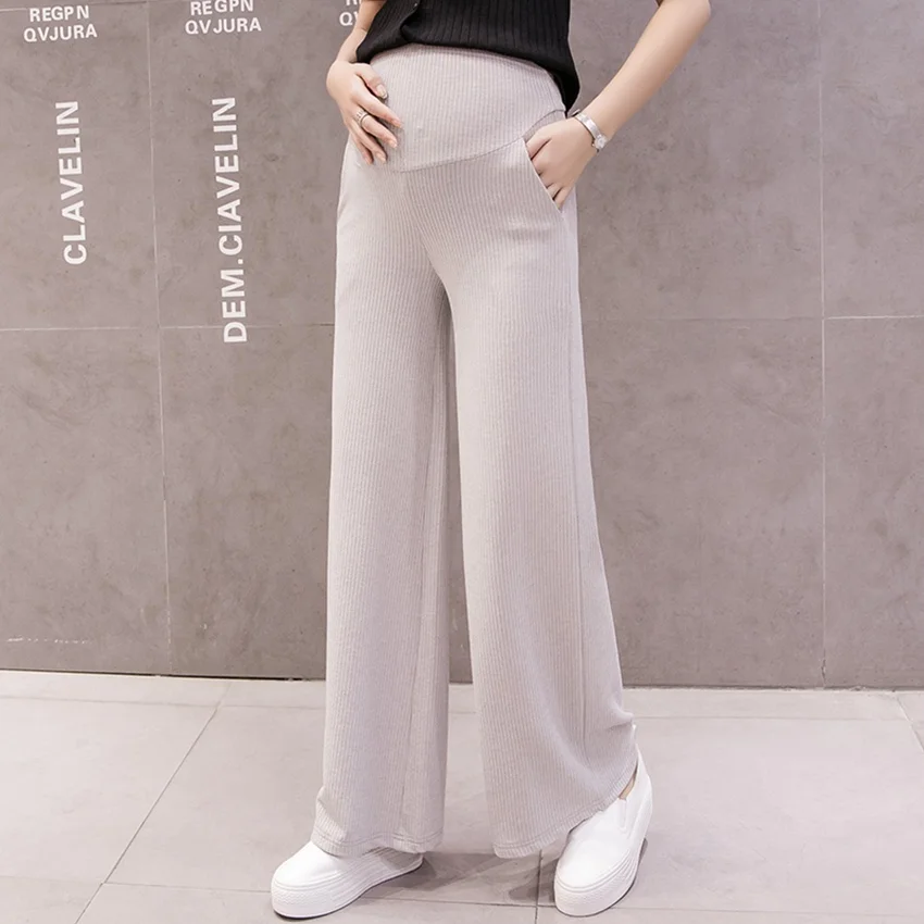 Pregnant women pants thin section loose autumn and winter wide leg pants spring and autumn wear leggings trousers stomach lift p