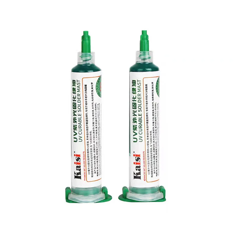 Kaisi 10CC Xanh Dầu UV Mặt Nạ Hàn Mực PCB BGA Sơn Chống Ăn Mòn Arcing Hàn Dán Thông Loại Mực Bằng Tia UV chữa Ánh Sáng