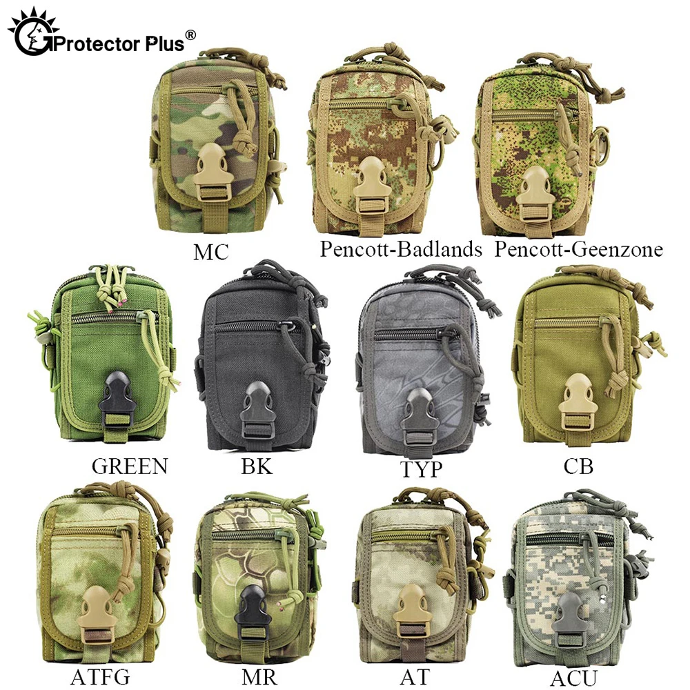 Protector Plus Camo Civilian Accessory Bag Waterproof Tactical Molle Pouch Outdoor Travel Hunting Camping Mobile Phone Sport Bag