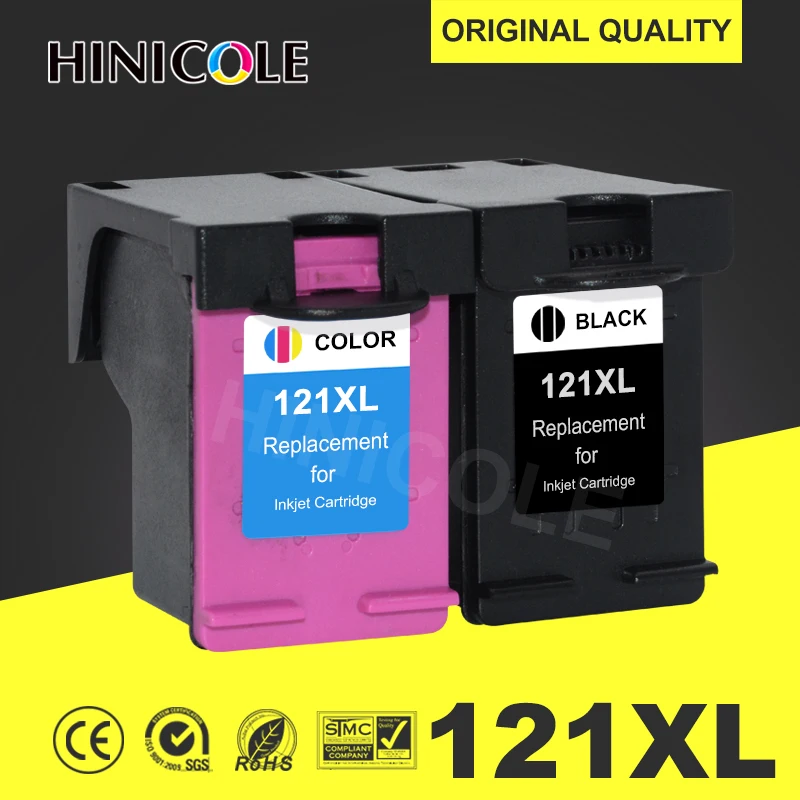 HINICOLE Compatible Ink cartridge for HP121 for HP 121 photosmart C4683 C4783 Deskjet D2563 D1663 5563 F2530 F2545 F2560 Printer