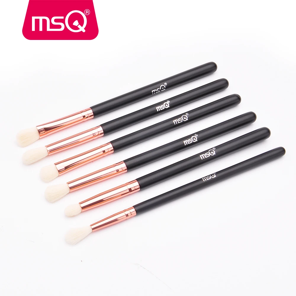 MSQ 6pcs Makeup Brushes Set Eyeshadow Blending Pencil Make Up Brush Bristles Cosmetics Tools Soft Synthetic Hair Brush