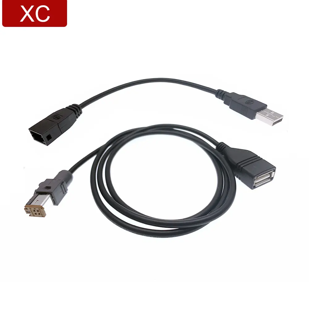 Cable de datos multimedia Usb para coche Suzuki, adaptador de enchufe de 4 pines personalizado a interfaz USB estándar, cable de extensión de línea