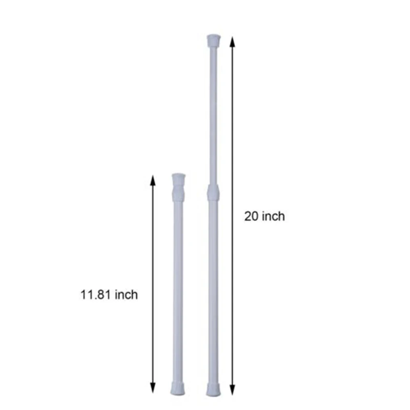 Curtain Rail Pole Rod Telescopic Tension High Carbon Steel Extendable For Bathroom