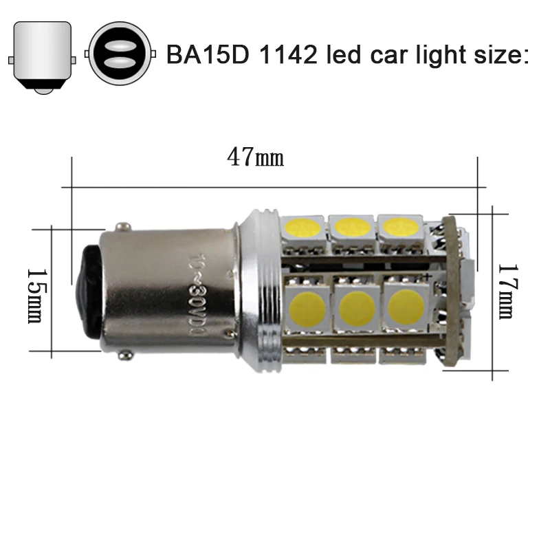 1142 BA15D p21W car Universal turn signal light 10v to 30v canbus auto Turn Tail Brake Stop bulb 12v 24v yellow DRL Backup Lamp