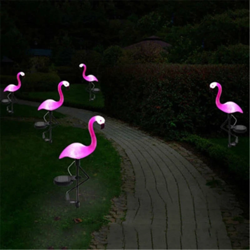 Flamingo Solar Led Light Outdoor Fence Light Courtyard Garden Solar Led Lamp Waterproof Outside Deco Solar Light