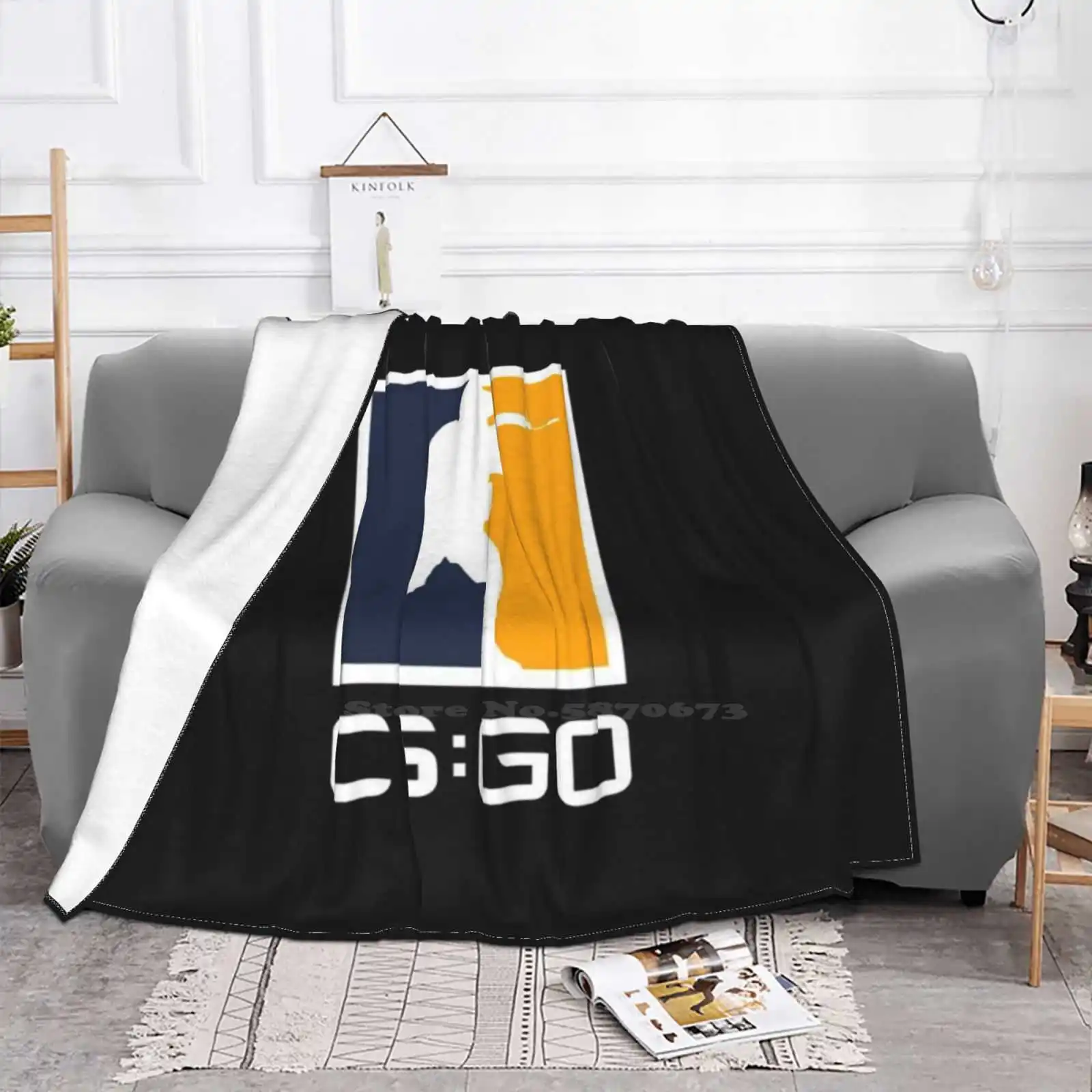 Cs : Go Counter Strike Global Offensive Theme Fashion Soft Warm Flannel Blanket Cs Go Counter Strike Gamer Gaming Simple Stewie