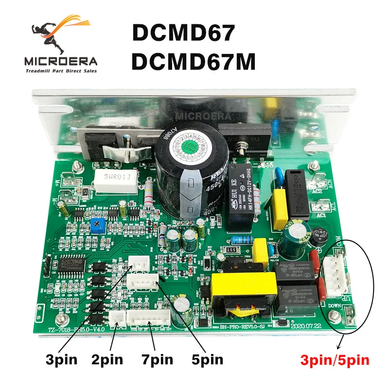 Replacement DCMD67M Treadmill Controller for DK City Treadmill NB702028 compatible with Endex DCMD67 Circuit board Control board