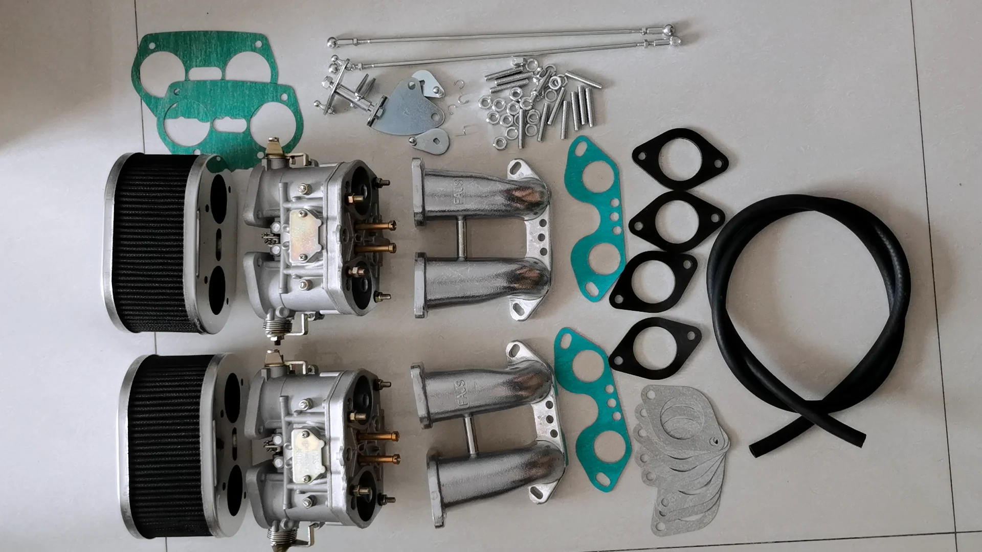 Dupla fajs 40idf carburador para v w tipo 4 fajs hpmx weber idf curto manifold